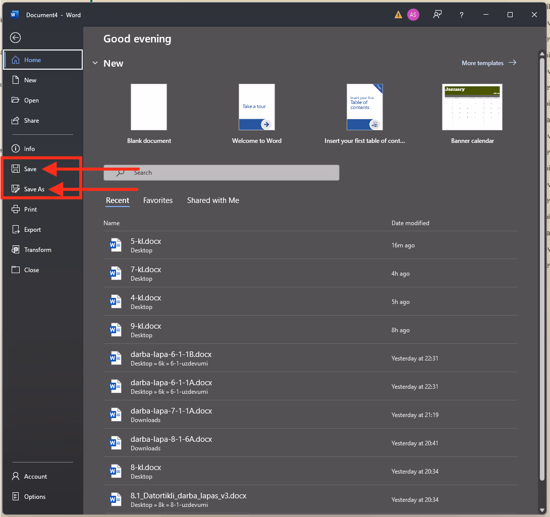 Saglabāt / Saglabāt kā - 2